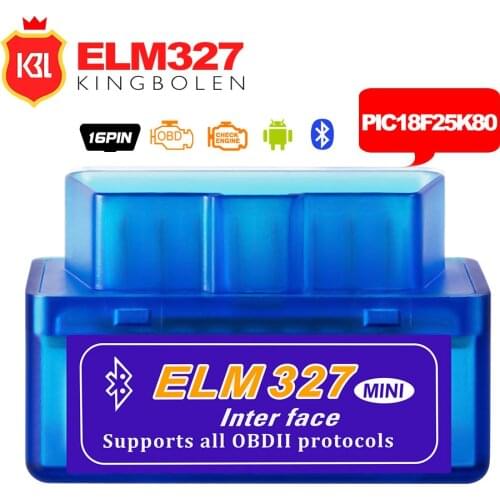 Super Mini ELM327 V1.5 BT Scanner With PIC18F25K80 Chip ELM327 BT V1.5 OBD2 Scanner Support ALL 12V Vehicles After 1998 Year