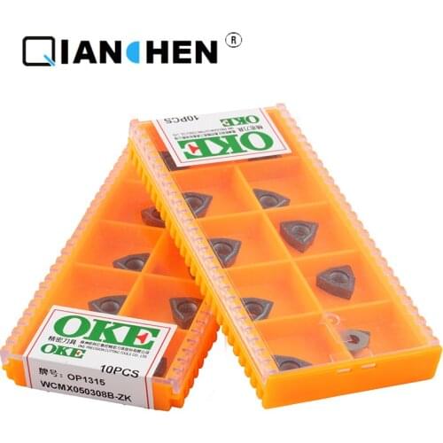 Original quality OKE 10pcs/lot high precision high performance high strength CNC WCMX050308B-ZK OP1315 industry carbide inserts