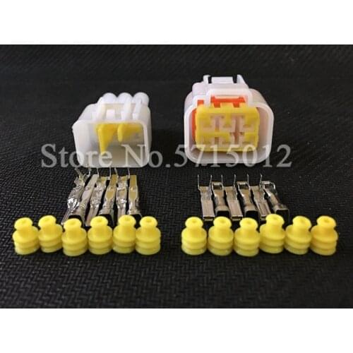 FW-C-6M-B FW-C-6F-B 6 Hole Female Male Waterproof Electrical Wire Connector Door Glass Lifter Wiring Socket For Cars