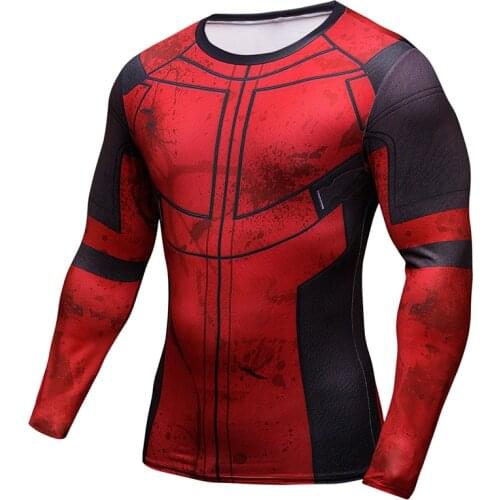 High Quality 3D Printed Sport T-shirt Men Running Shirts Fitness Tights Men Cycling Quick Dry Rashguard MMA Compression Tops