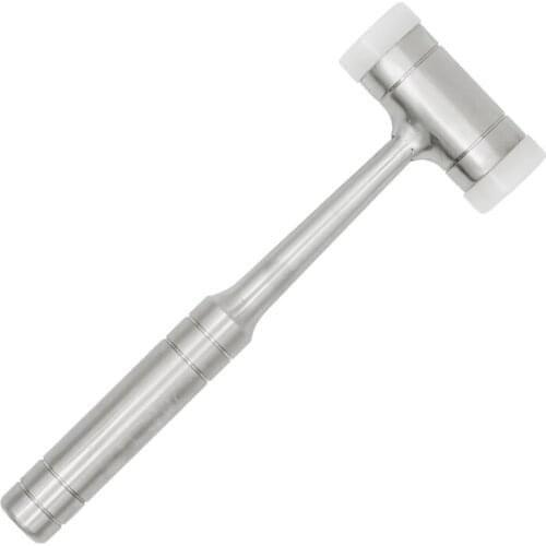 1pc Double-headed Nylon Dental Bone Hammer Stainless Steel Handle Teeth Surgical Extraction Tool Autoclave Dentist Instrument