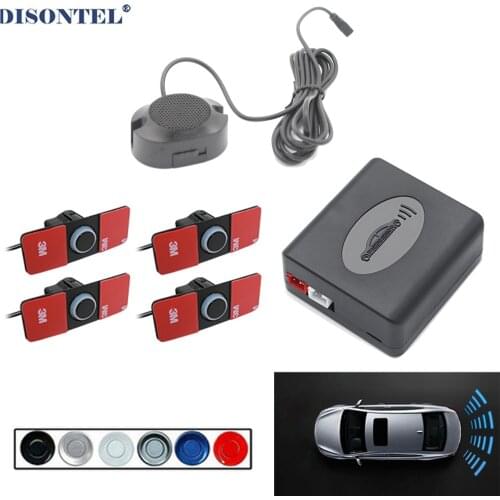 16mm Flat Sensors Dual Core Car Video Parking Sensor Reverse Backup Radar Digital Display Step-up Alarm For DVD Monitor