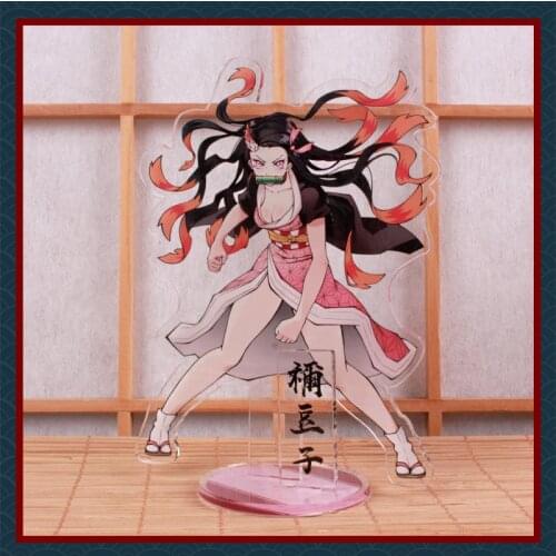 16cm Anime Demon Slayer Kimetsu No Yaiba Cosplay Prop Accessories Tanjirou Nezuko Zenitsu Acrylic Desk Stand Figure Model