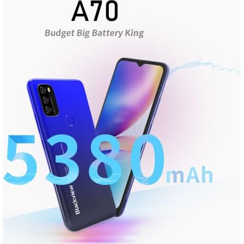 Blackview A70 3GB 32GB Cell Phone Face ID Fingerprint ID 5380mAh Battery 6.517 inch Android 11 Octa Core 4G Dual SIM Smartphone