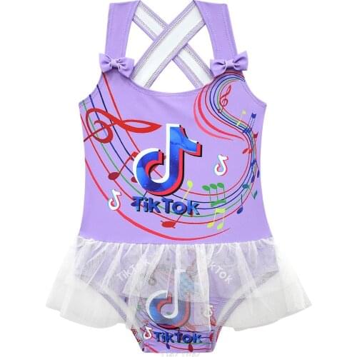 Tik Tok Toddler Kids Baby Girl Bikini One-piece Swimwear Swimsuit Beachwear Summer Childrens Swimsuit Baby Clothes