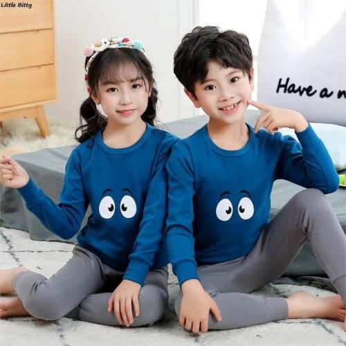 Childrens Pajamas Boys Tops +Pant 2pcs/Set Clothing Sets Kids Pyjamas Teen Boys Pajama for 2-14 Years Boys Night Suit Homewear