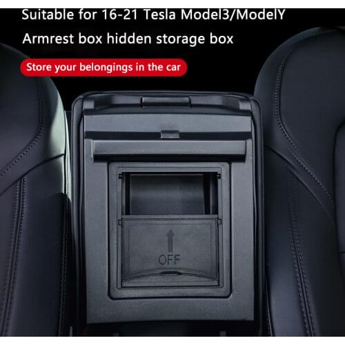 For Tesla Model3/Y 16-21 Central Control Hidden Storage Box Private Storage Box In The Armrest Box