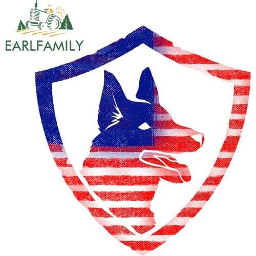 EARLFAMILY 13cm x 12.1cm For German Shepherd America Car Truck Decal Car Accessories Stickers Creative Sticker Decoration