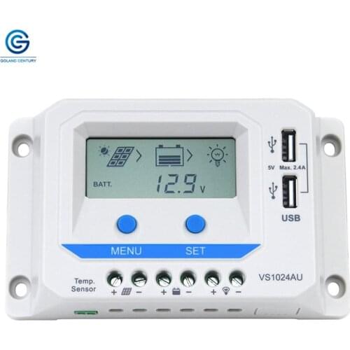 EPEVER Solar Charge Controller 10A 12V/24V Auto CE ROHS Double USB Ports PWM Solar Power Charge Lighting Controller