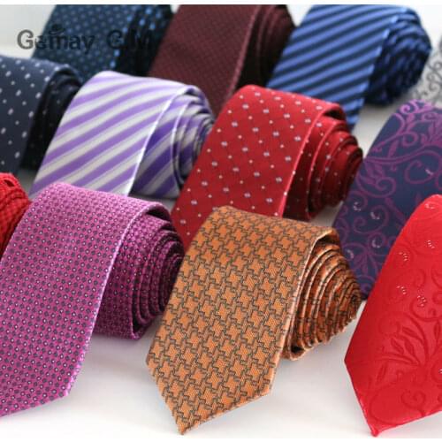 Newest fashion polyester Microfiber Skinny Mens Ties 6cm width Goom Neckties Slim Neck Tie Free Shipping