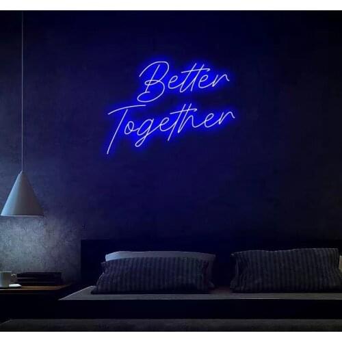 Custom Led Better Together Neon Sign Custom Made Wall Lights Party Wedding Decor Shop Restaurant Birthday Decor logopersonalized