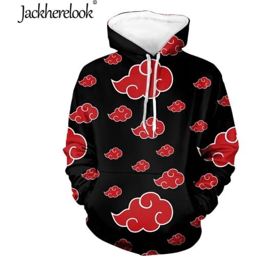 Jackherelook Akatsuki Anime Brand Design Black Casual Hoodies Loose Pullover Tops for Womens Ladies Oversized Sweatshirt Mujer