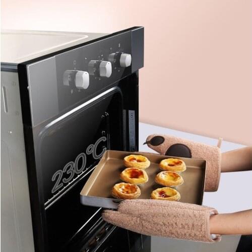 Kitchen Baking Accessories Gloves Microwave Oven Potholders Silicone Anti-scald Gloves Thickened Heat-resistant Insulation Glove