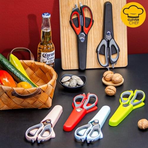 Kitchen Scissors Multifunctional Poultry Bottle Opener Bone Cutter Shear Scissors Peel Poultry Shear With Magnetic Storage Bag