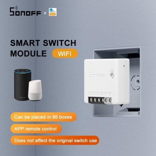 30pcs SONOFF MINIR2 Wifi DIY Mini Switch Two Way Wiring Smart Home Automation Module Compatible with eWelink Alexa Google Home