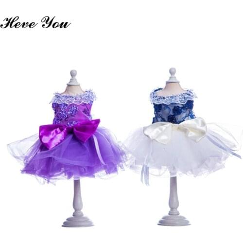 Heve You Fashion Dog Dress for Small Dogs Pet Party Skirt Lace bow skirt sand Chihuahua Dog Dresses for Pets Cat Clothing XS~XXL