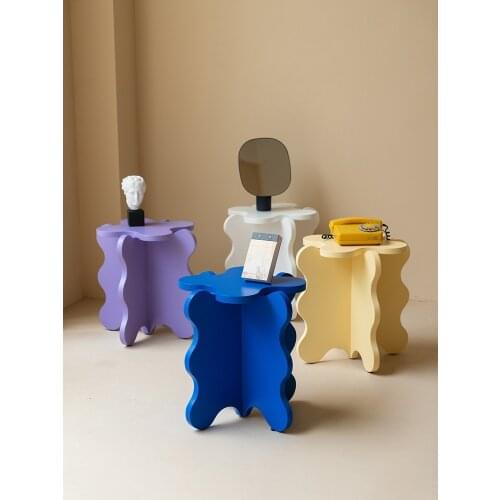 Cartoon Petal Side Table Ins Popular Small Coffee Table Colorful Creative Wave Nordic Tea Table