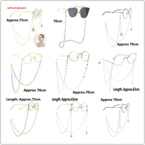 New Reading Beaded Glasses Chain Eyewears Cord neck strap Rope Womens Gold Silver Eyeglass Chains Sunglasses