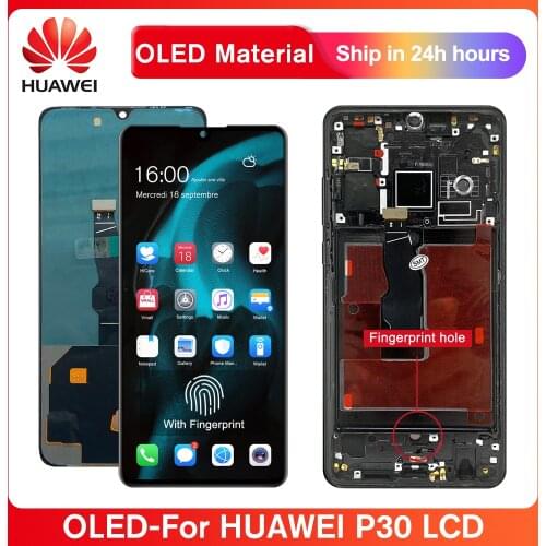 6.1" OLED Screen For Huawei P30 ELE-L29 ELE-L09 ELE-AL00 LCD Display Touch Screen Digitizer With Fingerprint For Huawei P30