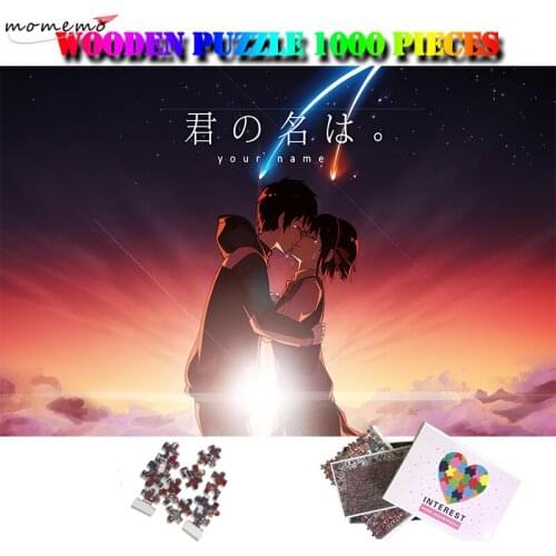 MOMEMO Your Name Jigsaw Puzzles Beautiful Anime Cartoon 1000 Pieces Puzzle Adults Wooden Puzzles Toys Puzzle 1000 Piezas Adulto
