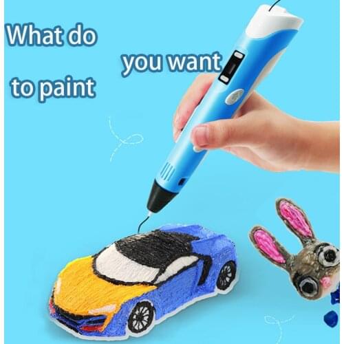 CreativeI Magination 3D Printing Pen 4D Printing Pen PLA Filament LED Screen Graffiti 3D Pen Birthday Gift Childrens Toys