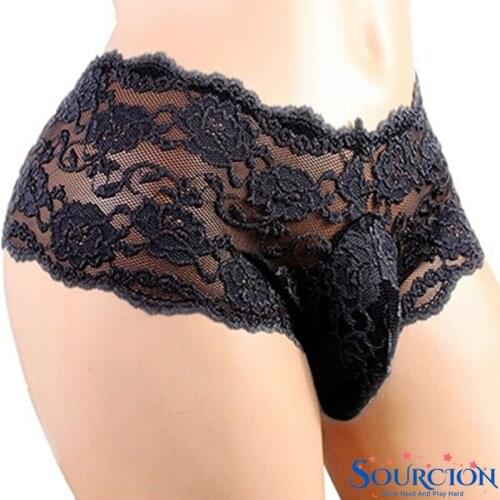 SWT Man Panties Sexy Underwear Men Sissy Pants Foulard 5 Colors Lace Thong Enhance Pouch Bikini Briefs Adult Sexy Clothes