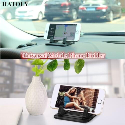 Universal Mobile Phone Holder Desktop Stand Bracket Anti-Slip Soft Silicone Smartphone Kickstand Car Dashboard Holder Support