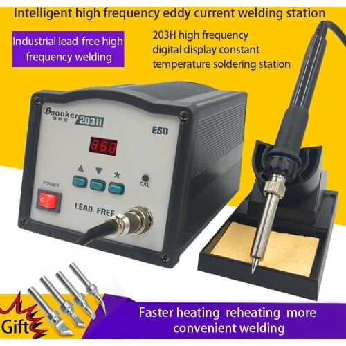 203H High Power High-frequency Welding Station Smart Soldering Station 90W Eddy Current Soldering Station With Solder Irons