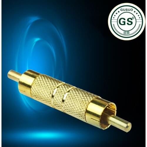 GUSUO High Quality Gold RCA Male to Female Plug Adapter M/M F/F Audio Plug Gold-plated T913