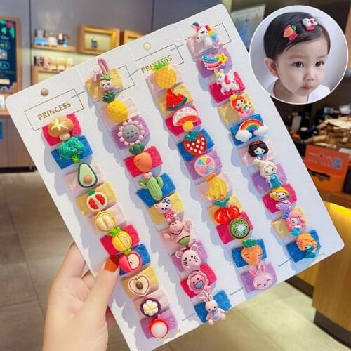4cm Wide Little Baby Girl Hairpin Doesn't Hurt Hair Cartoon Fruit Hair Clip Small Size Princess Barrettes Fashion Accessories