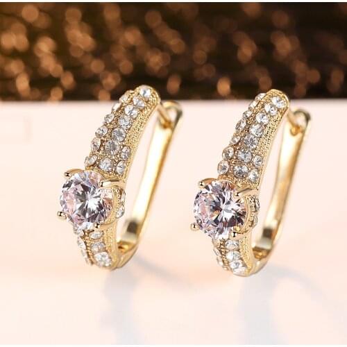 Crystal Earrings Top Quality Cubic Zircon Earrings For Women Earring Fashion New Fashion Clear Stub Earring C308
