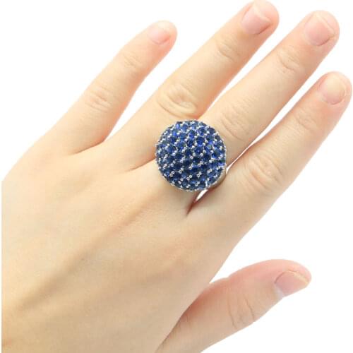 18x13mm Dazzling 18x13mm Silver Rings for Women Created Fire Rainbow Mystic Topaz Fine Jewelry