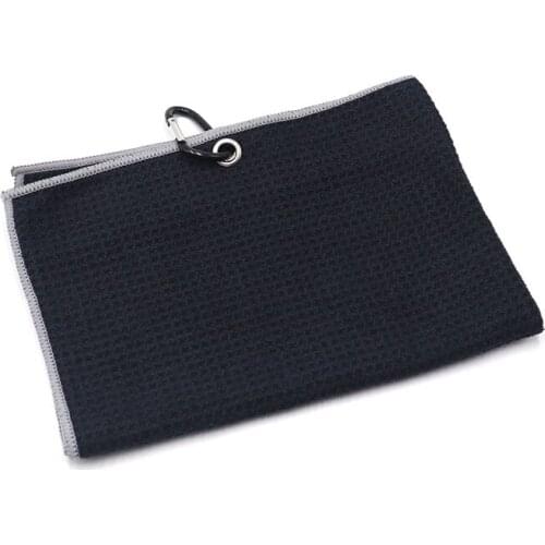 1Pc Lotusflower Microfiber Golf Towel 40x50cm With Hook Cleans Clubs Balls Hands Golf Towel