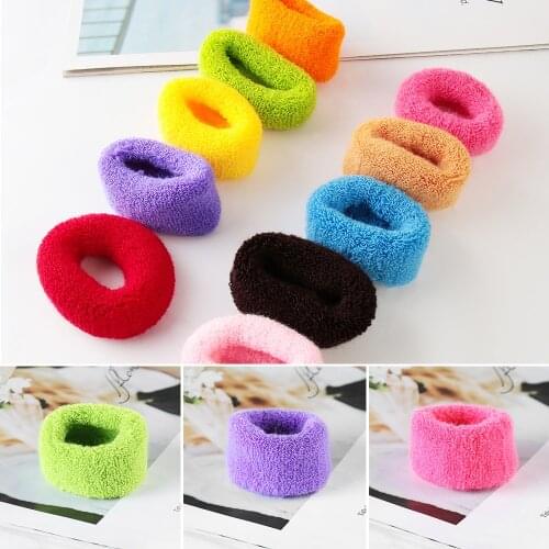 1PC Candy Color Big Wide Soft Cotton Bands Ponytail Hair Holders Colorful Elastic Hair Ring Bands Tie Rope Hair Accessories