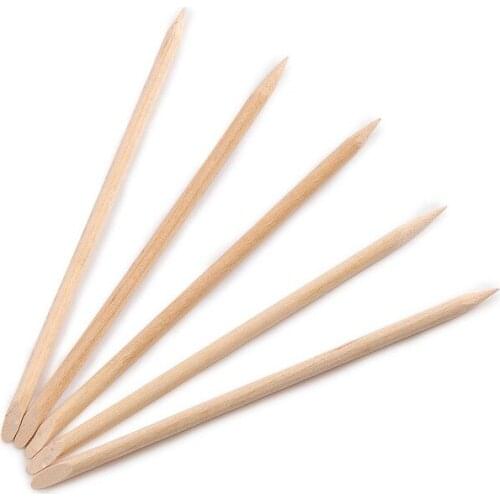 100PCS/LOT Multi-function Stick Wooden Stick Beauty Check-point Drill Rod 11cm Clean Resurrection Manicure Nail Beauty Tools