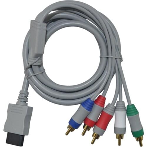 100pcs a lot Wholesale Component HDTV AV Audio Adapter Cable Cord Wire 5RCA for Wii