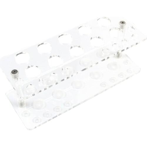 20 Holes 2 Sizes Hole Acrylic Makeup Brush Holder Drying Rack Stand Brushes Display Organizer Dryer Shelf Clear