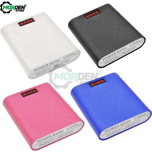 4*18650 12000mAh Battery Holder USB Power Bank Battery Box Mobile Phone Charger DIY Shell Case Charging Storage Case For Phone