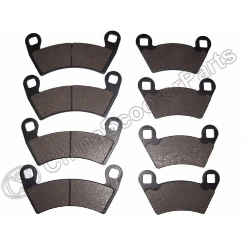 4 SET Semi-metallic non-asbestos Front & Rear Brake Pads Polaris Ranger 500 2x4 Carb, XP 700 & 800 4x4 RZR-4 900