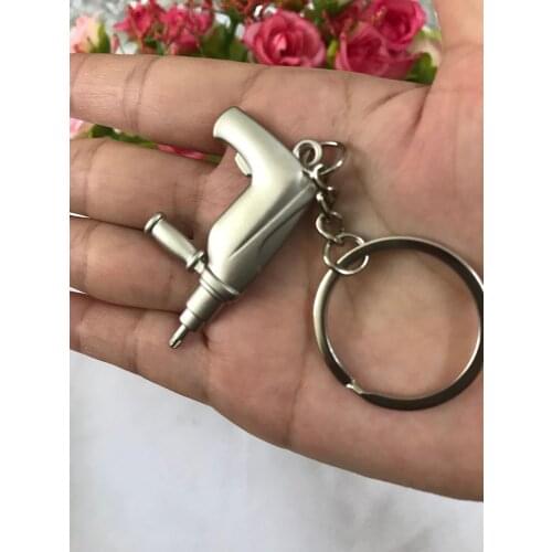 50pcs Novelty Mini drill Keychains Metal Spade Keyrings Key Chains Keyfob 3D drill Metal Tool Souvenir keychains