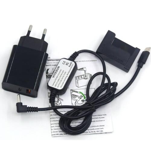 ACK-DC80 USB TYPE-C Power Bank Cable+NB-10L Dummy Battery DR-80+PD Charger for Canon G1X G3X G15 G16 SX50 SX60HS