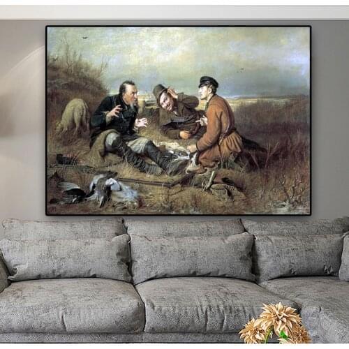 Hunters at rest 5d diy Diamond Painting full drill Diamond embroidery sale diamond mosaic famous art home decor drop shipping