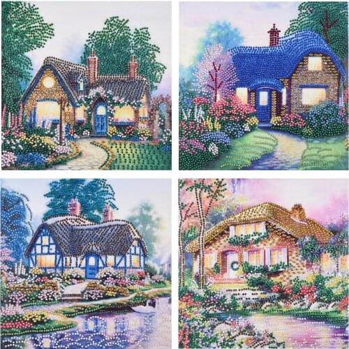Diamond Painting Landscape House DIY Diamond Embroidery Art Craft Kits Special Shape Diamond Mosaic Crystal Rhinestones Picture