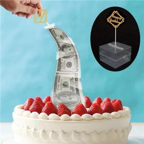 Cake Atm Happy Birthday Cake Topper Money Box Funny Surprise Making Toy-cake Atm Birthday Party Creative Decoration Supplies
