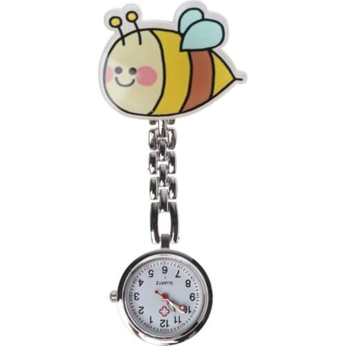 Fashion Nurse Watch Newly Doctor Pocket Watches Acrylic Chest Hang Clip Portable Silver Charm Jewelry Women Lady Gifts