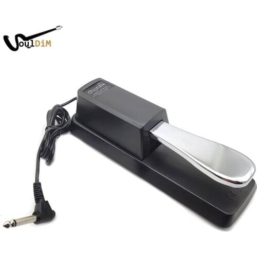 Cherub WTB-005 Black Electric Portable Damper Sustain Metal Pedal For HMY Piano For Casio Keyboard Sustain Ped