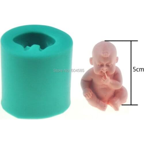 Baby Shape Soft Silicone Cake Mold 2.16*1.81*2.32inch