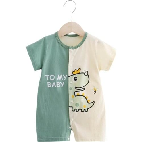 Baby Rompers Summer New Style Baby Boy Girl Clothing Newborn Infant Cartoon Penguin Short Sleeve Clothes One Piece Jumpsuit
