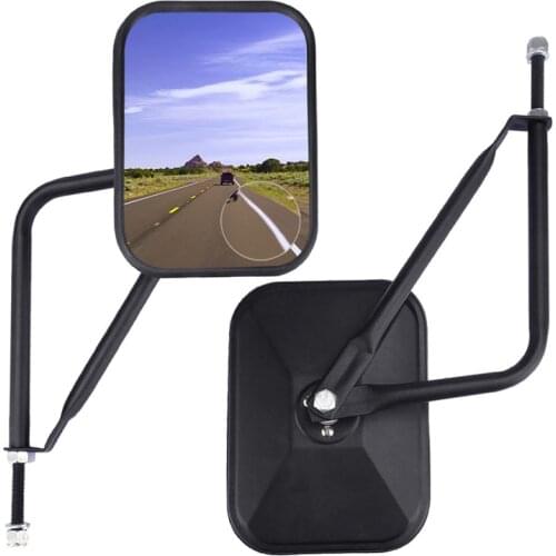 Doors Off Mirrors Anti-Shake Wider View Mirror Easier Install Door Hinge Mirror for Jeep Wrangler CJ YJ TJ JK JL