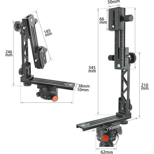 Panorama head 360 degree high coverage rotating tripod head with node index plate starry sky shooting for dslr camera